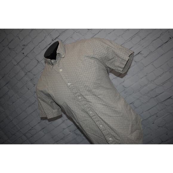 J Crew Dress Shirt Button Up Mens Size Medium Gray Geometric Cotton - Picture 6 of 6